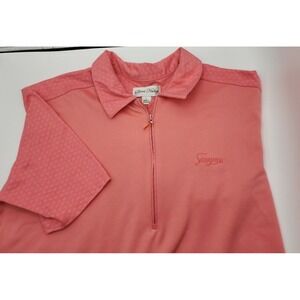 Sport Haley Golf Polo Shirt Sawgrass Embroidered Half Zip Salmon Pink L‎